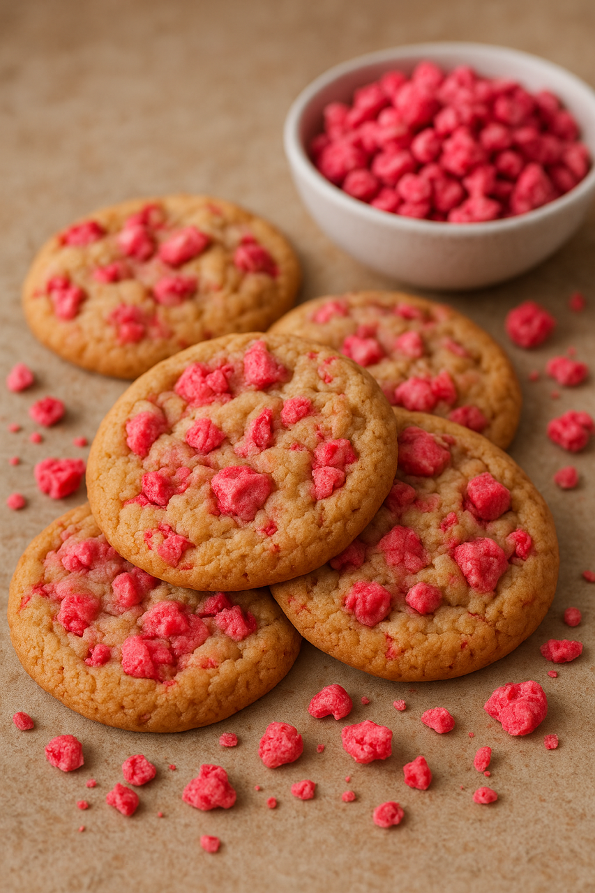 Cookies aux pralines roses